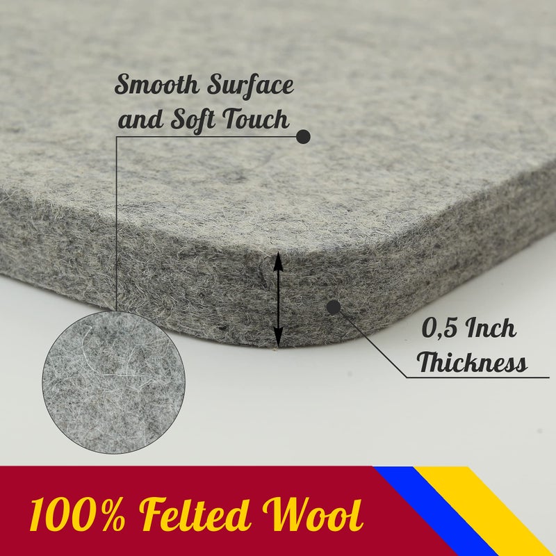 SAVINA Wool Pressing Mat - 17" x 13.5" Quilting Ironing Pad - 100% New Zealand Felted Wool Iron Board for Quilters, Great for Quilting & Sewing Projects by Savina - Image 5